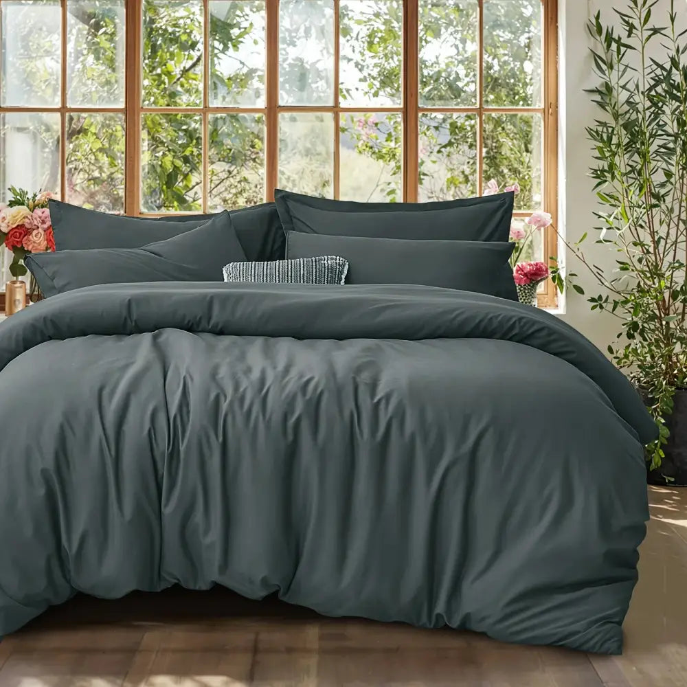 Black Satin Duvet Set