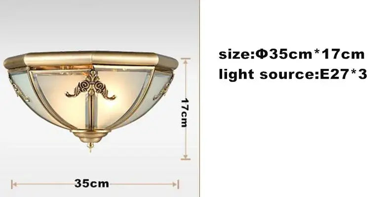 Brass Scrollwork Ceiling Light