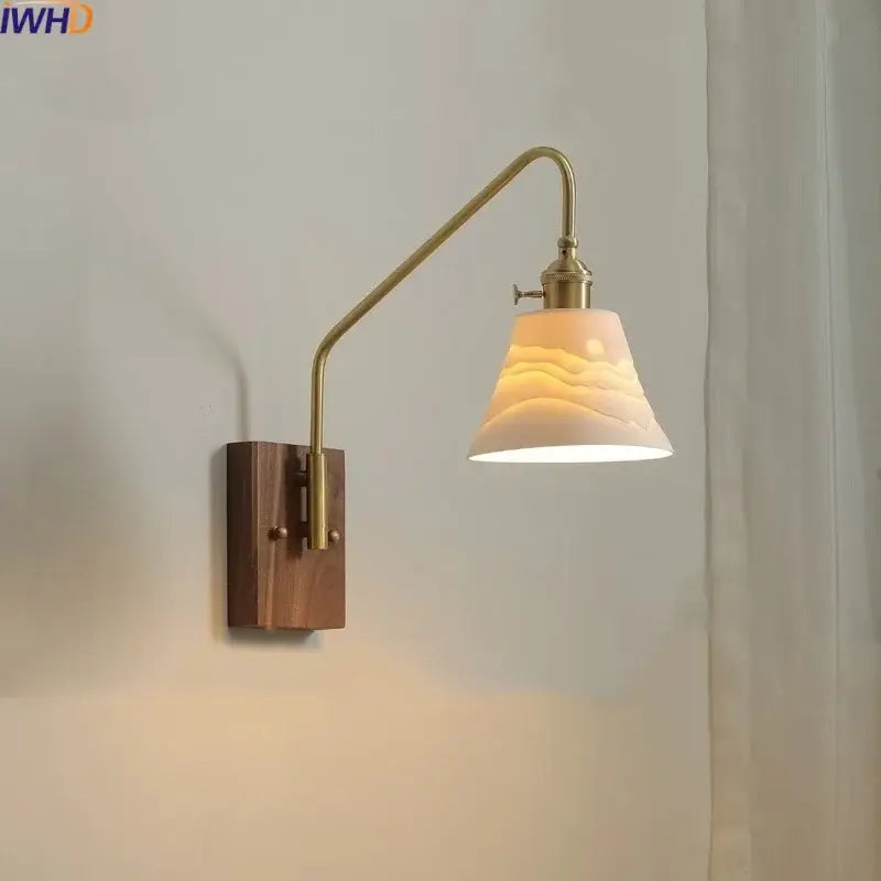 Copper Ceramic Wall Lamp with LED Lighting