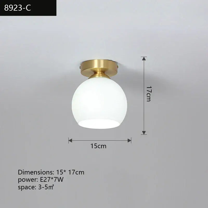 Copper LED Ceiling Lamp
