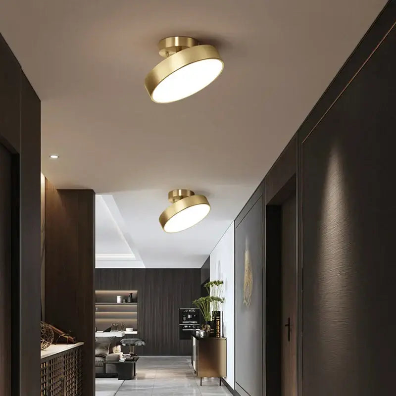 Copper LED Ceiling Lamp