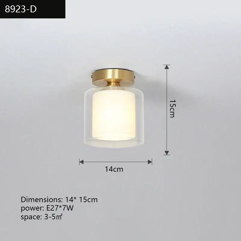 Copper LED Ceiling Lamp