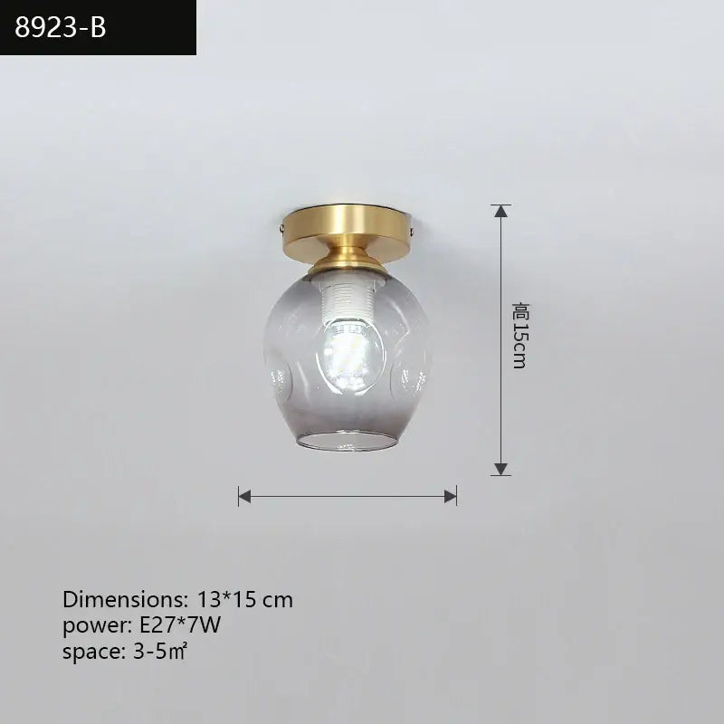 Copper LED Ceiling Lamp
