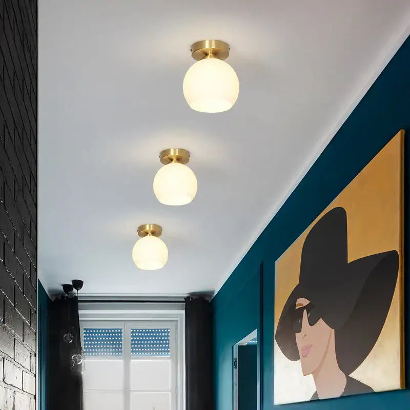 Copper LED Ceiling Lamp