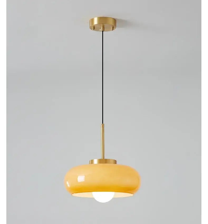 Amber Copper Pendant Light