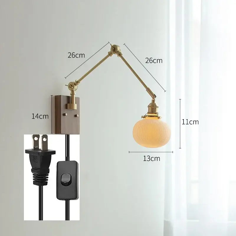Copper Swing Arm Lamp