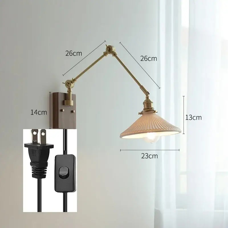Copper Swing Arm Lamp