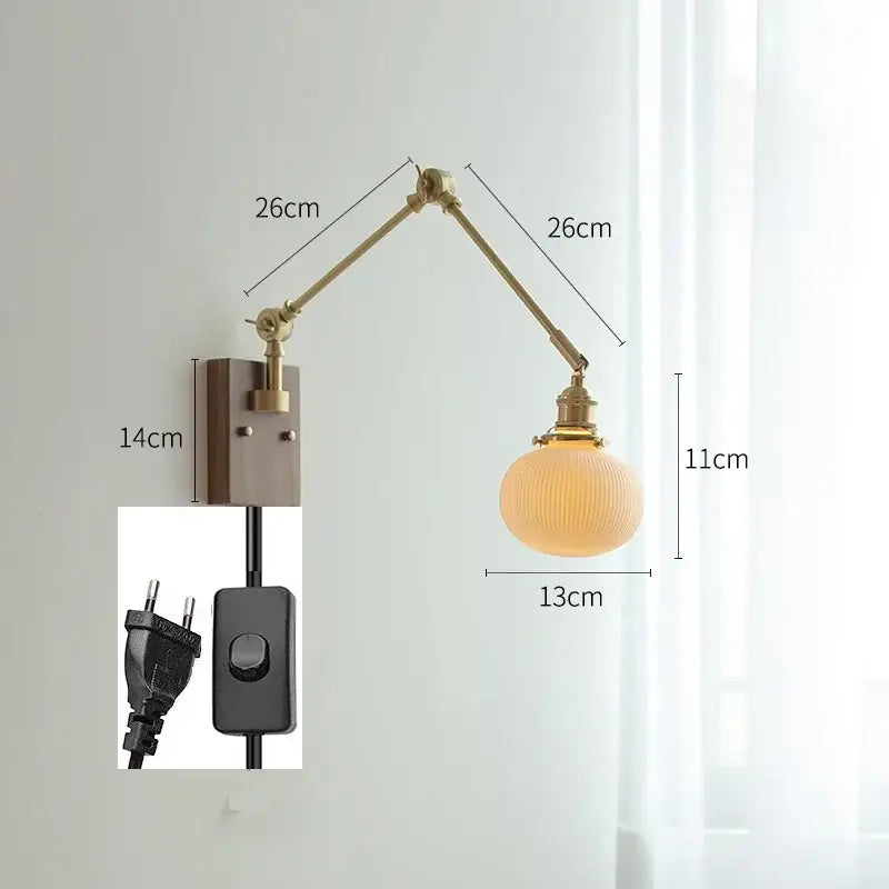 Copper Swing Arm Lamp