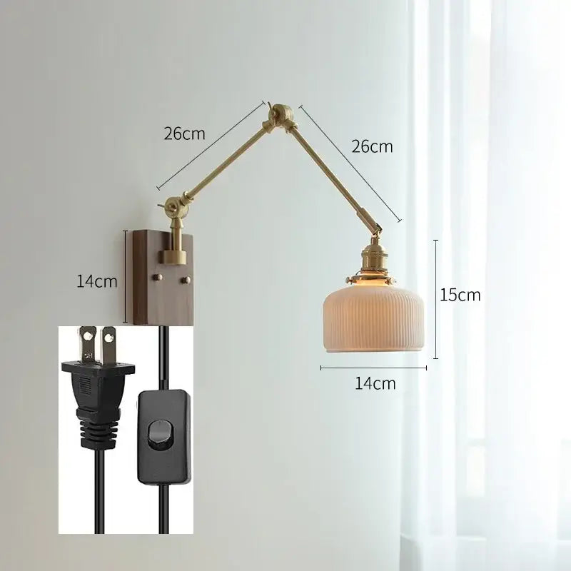 Copper Swing Arm Lamp
