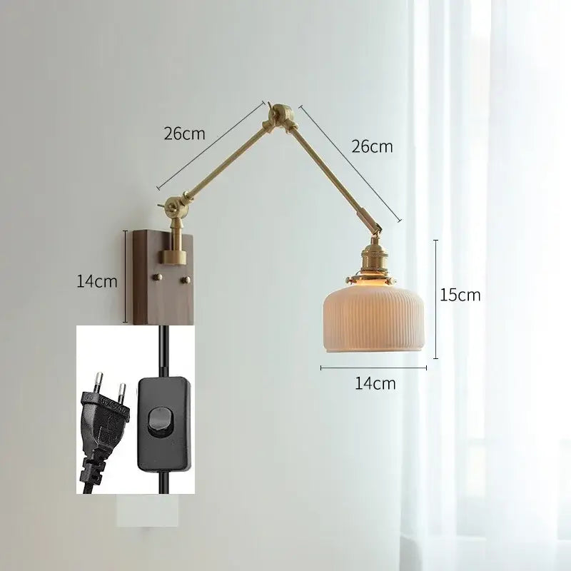Copper Swing Arm Lamp
