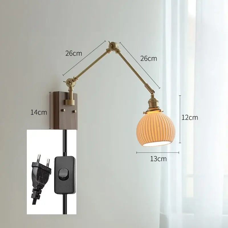 Copper Swing Arm Lamp