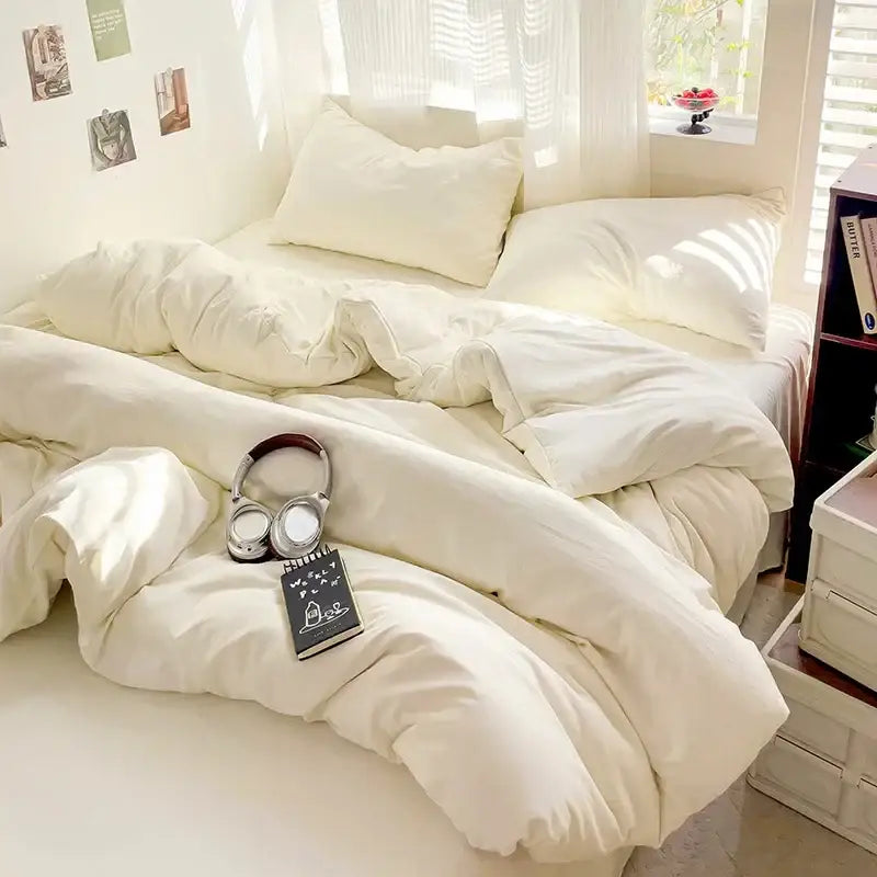 Cream Cotton Bedding Set