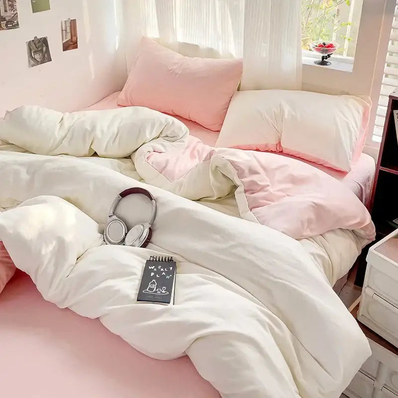 Cream Cotton Bedding Set