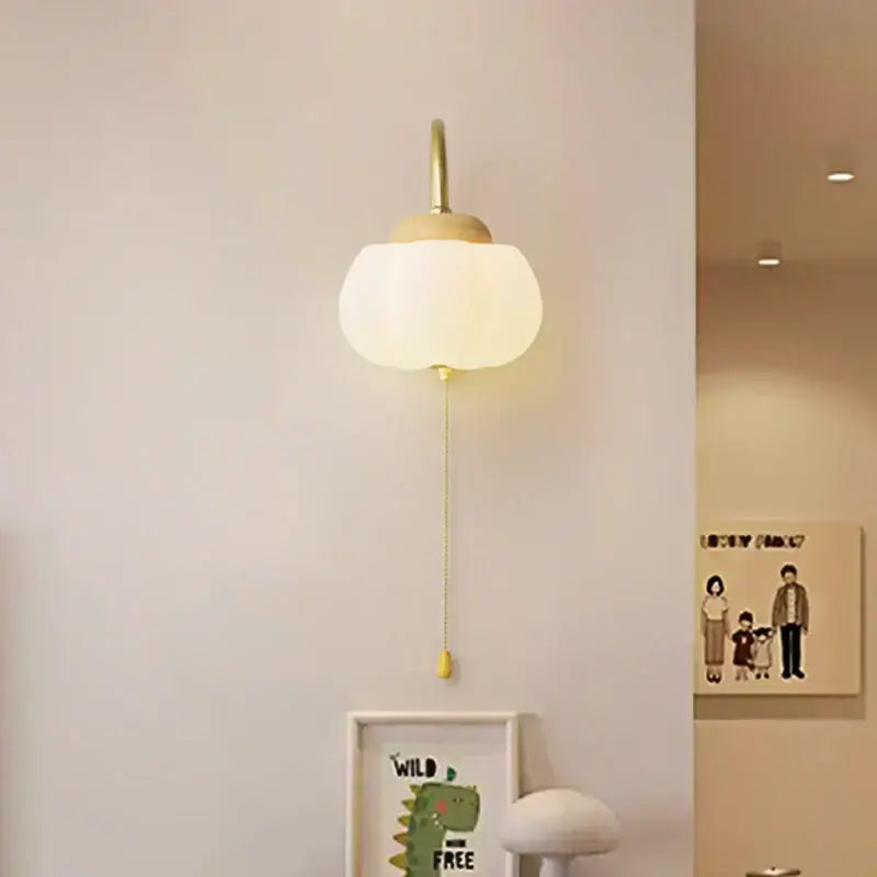 Brass Wood Cloud Sconce