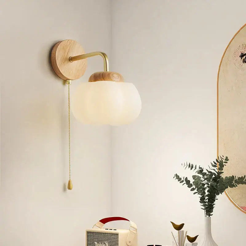 Brass Wood Cloud Sconce