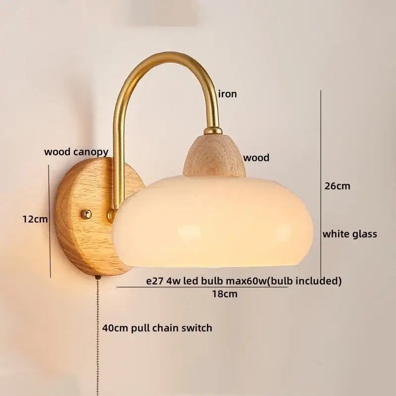 Brass Wood Cloud Sconce