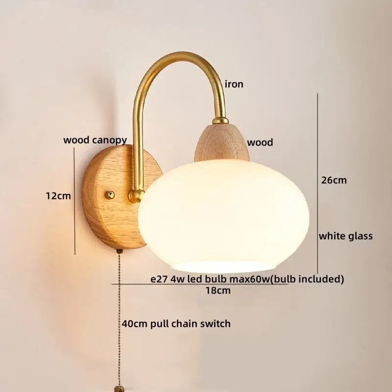 Brass Wood Cloud Sconce