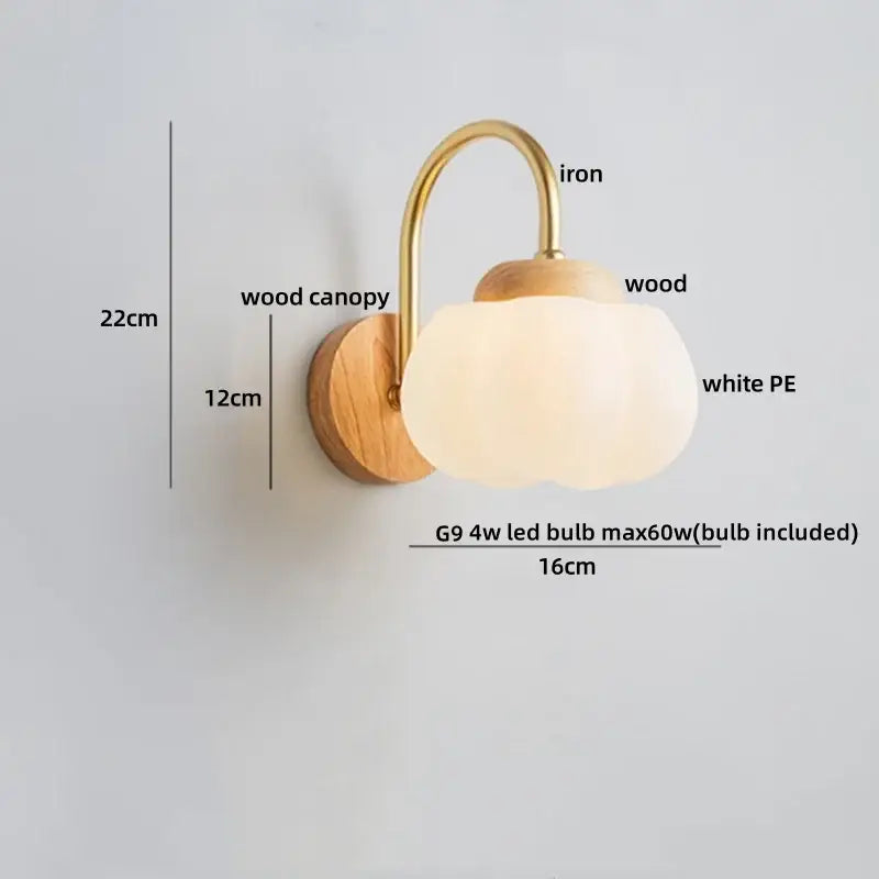 Brass Wood Cloud Sconce