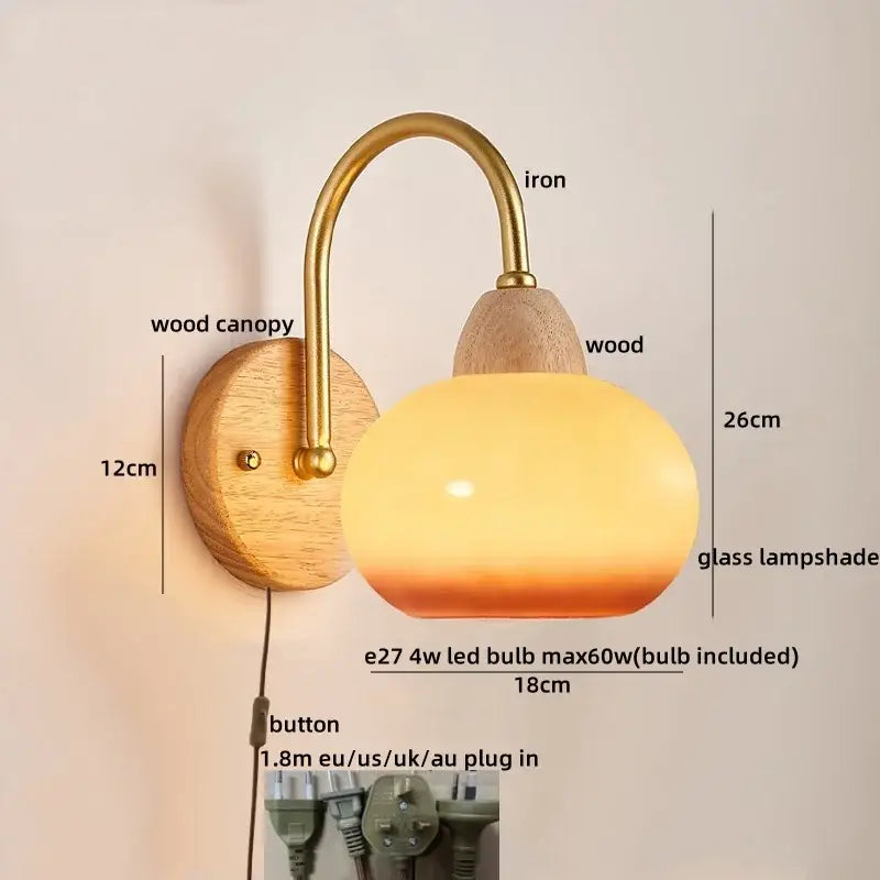 Brass Wood Cloud Sconce
