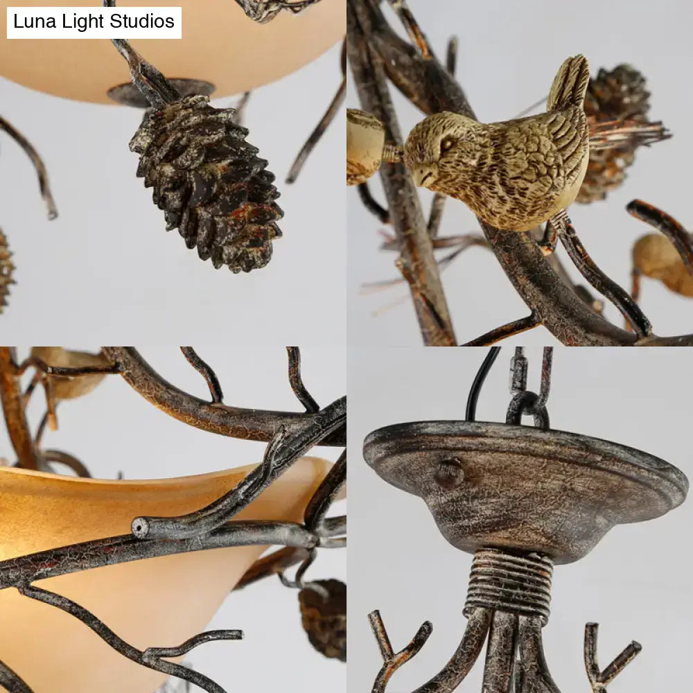 Bronze Bird Branch Light