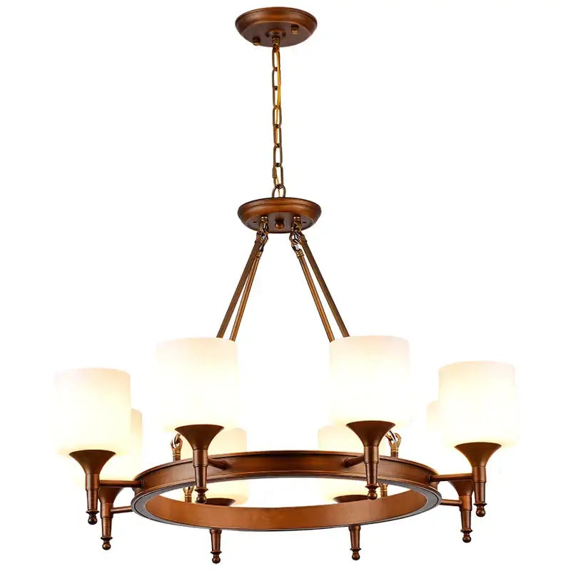 Fabric Brass Chandelier