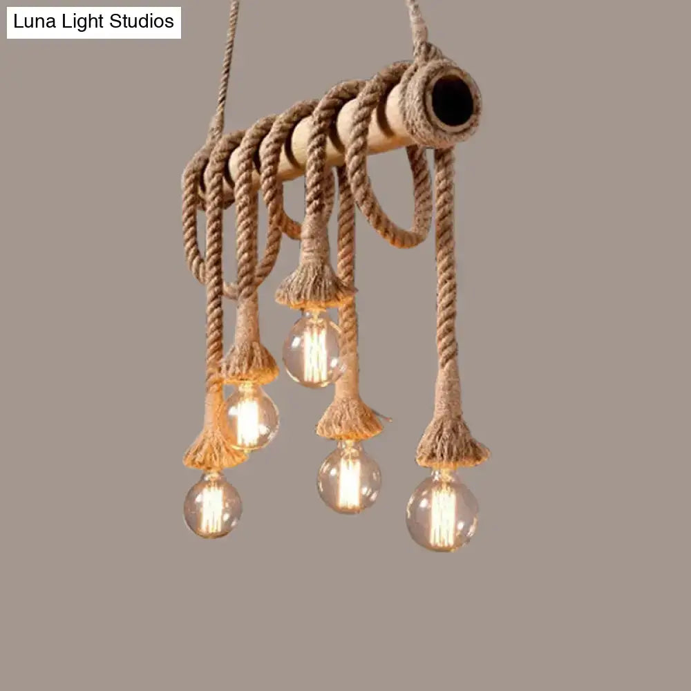 Bamboo Rope Chandelier