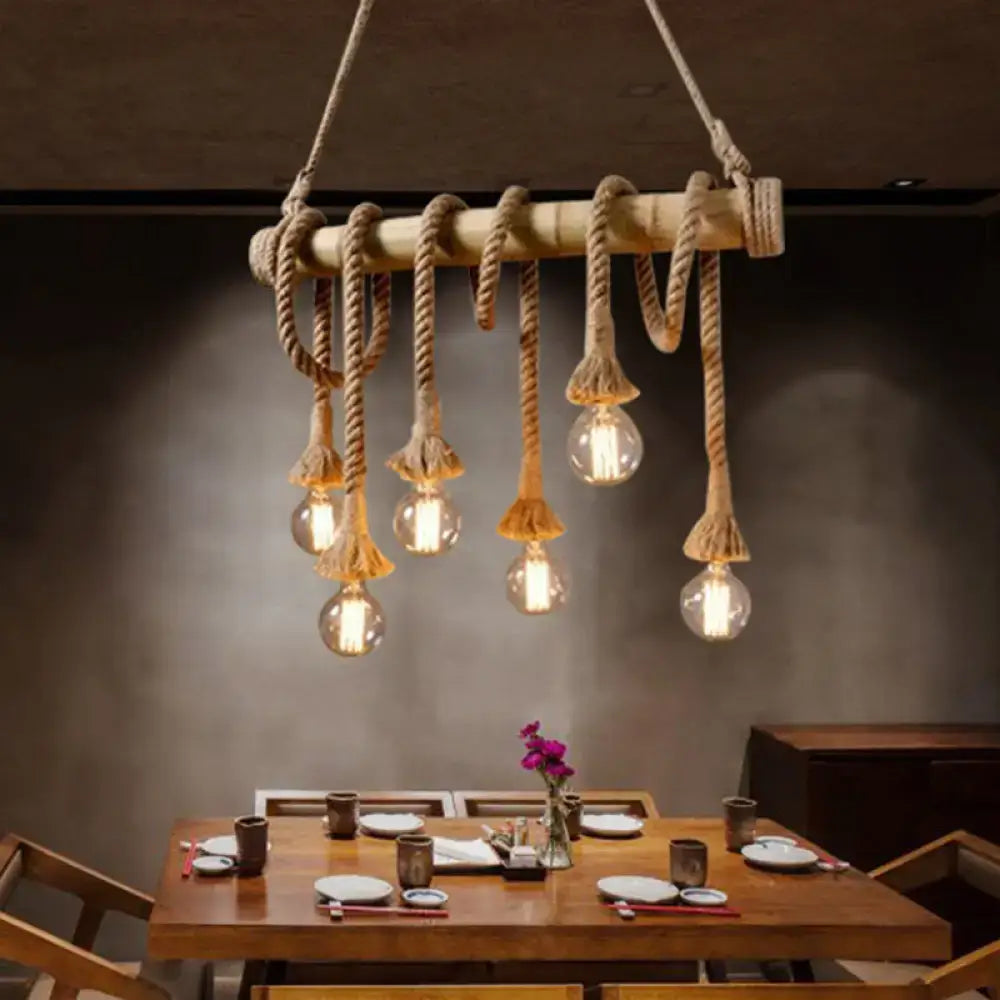 Bamboo Rope Chandelier