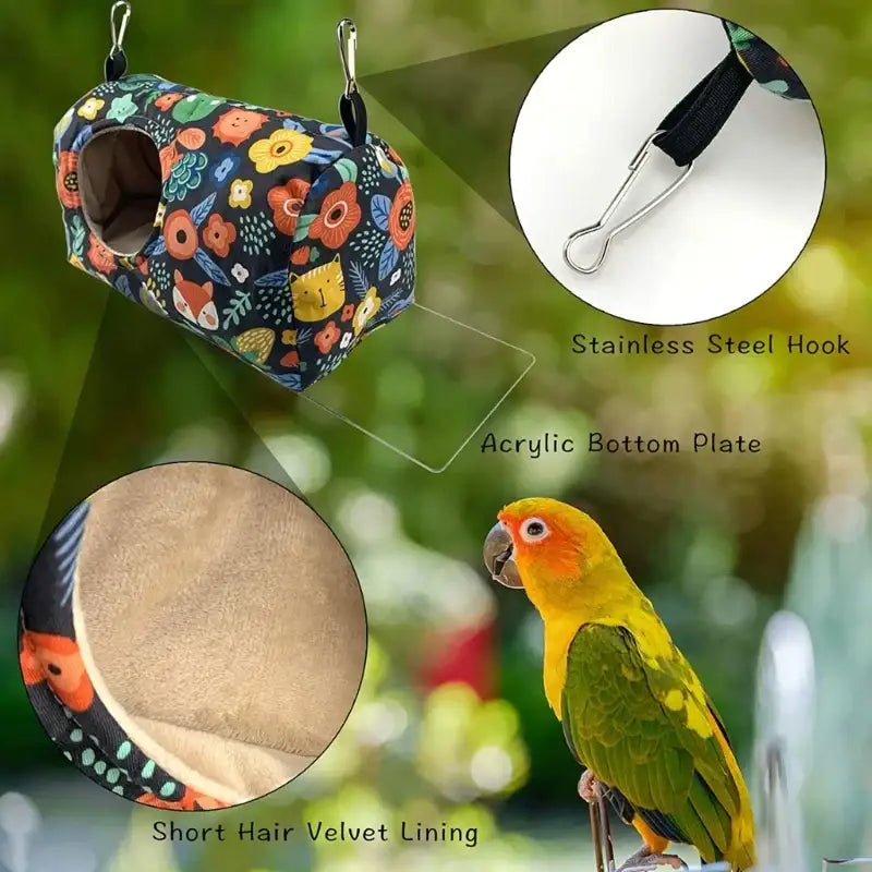 Floral Print Bird Hammock