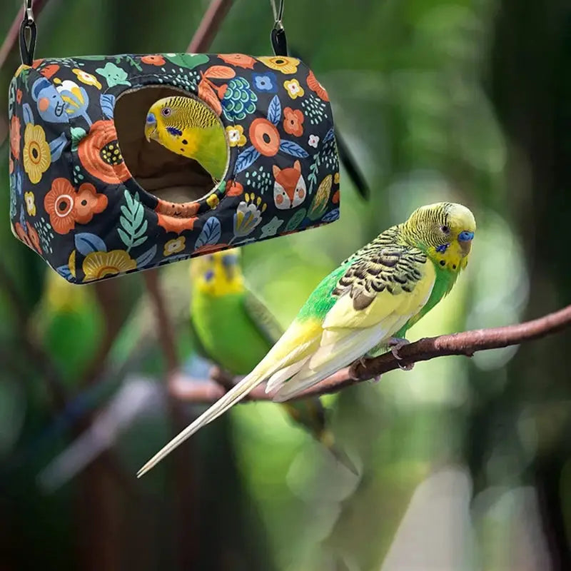 Floral Print Bird Hammock