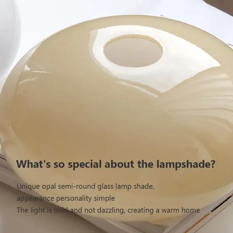 Cream Glass Oval Pendant