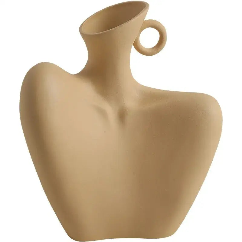 White Ceramic Human Vase