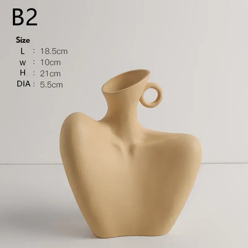 White Ceramic Human Vase