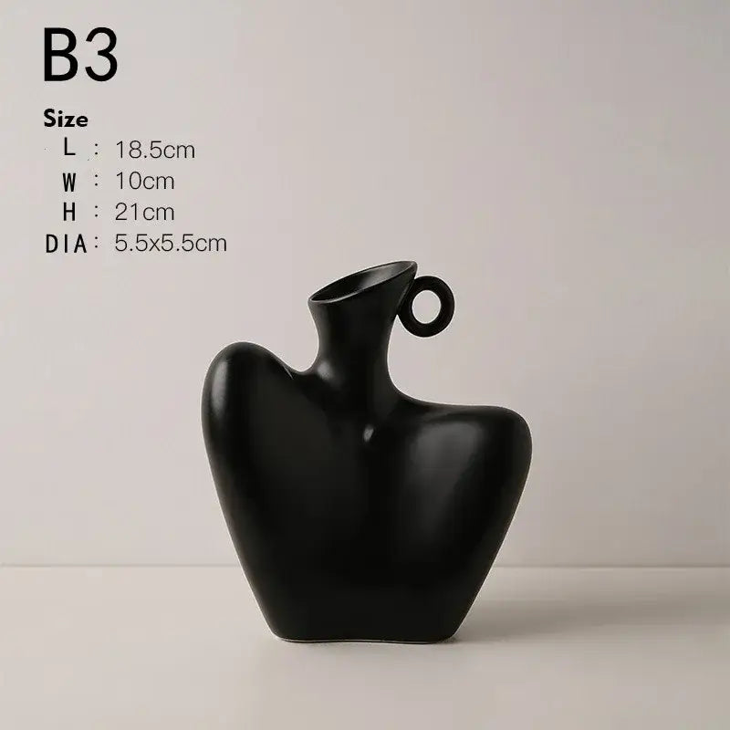 White Ceramic Human Vase