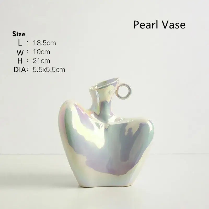White Ceramic Human Vase