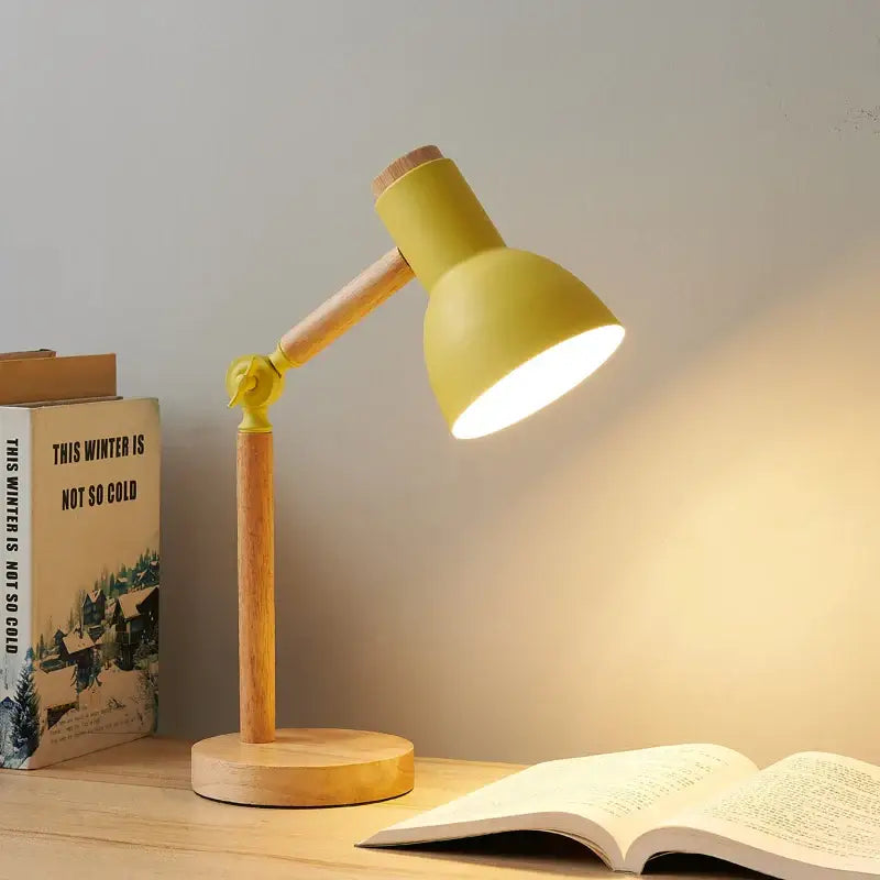 Mint Green Wooden Table Lamp