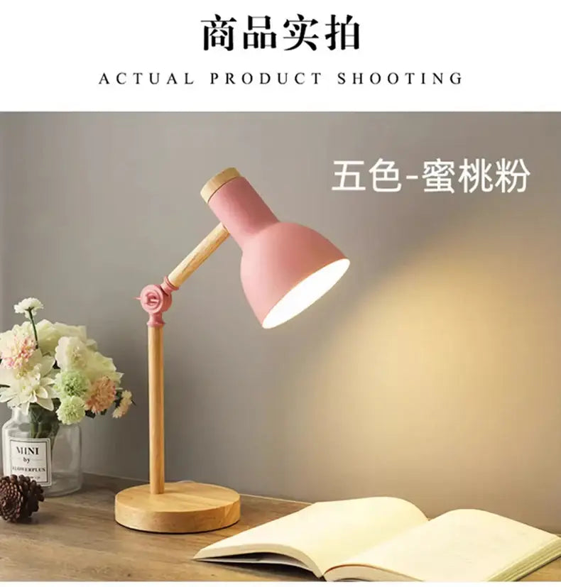 Mint Green Wooden Table Lamp