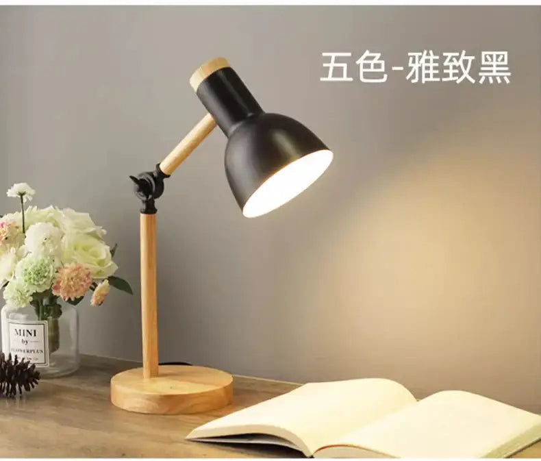 Mint Green Wooden Table Lamp