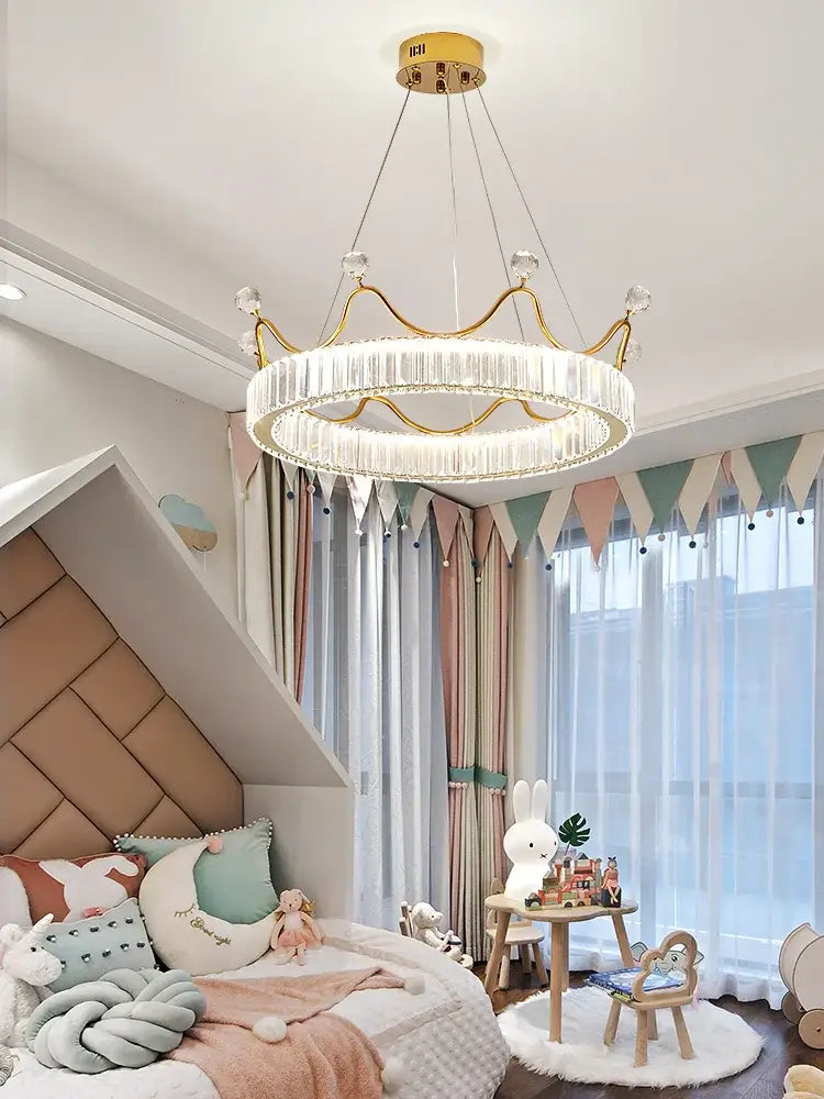 Gold Petal Crystal Chandelier
