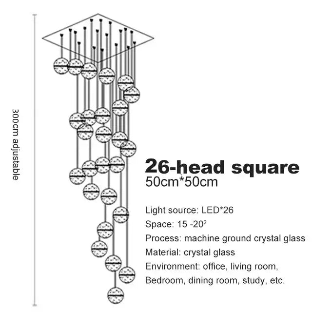 Stainless Steel Ball Chandelier