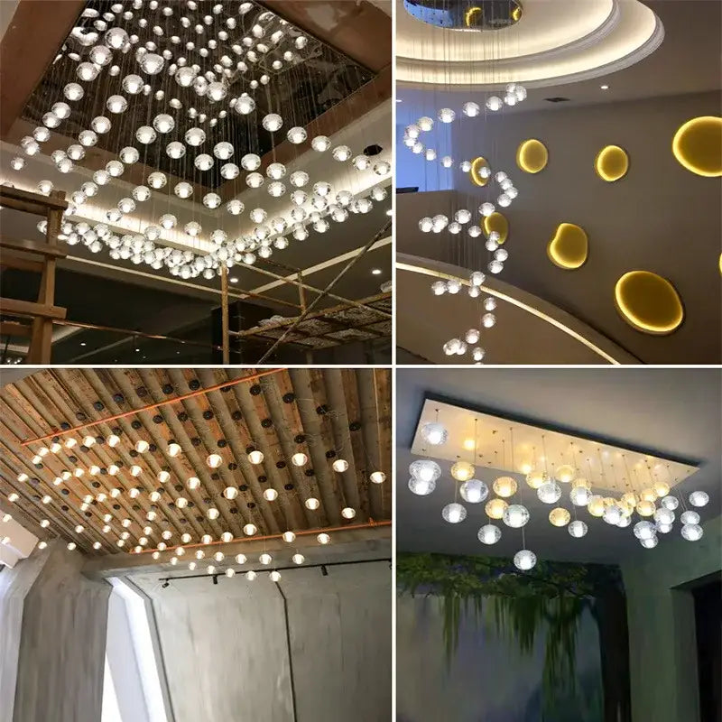 Stainless Steel Ball Chandelier