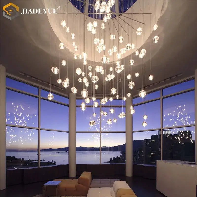 Stainless Steel Ball Chandelier