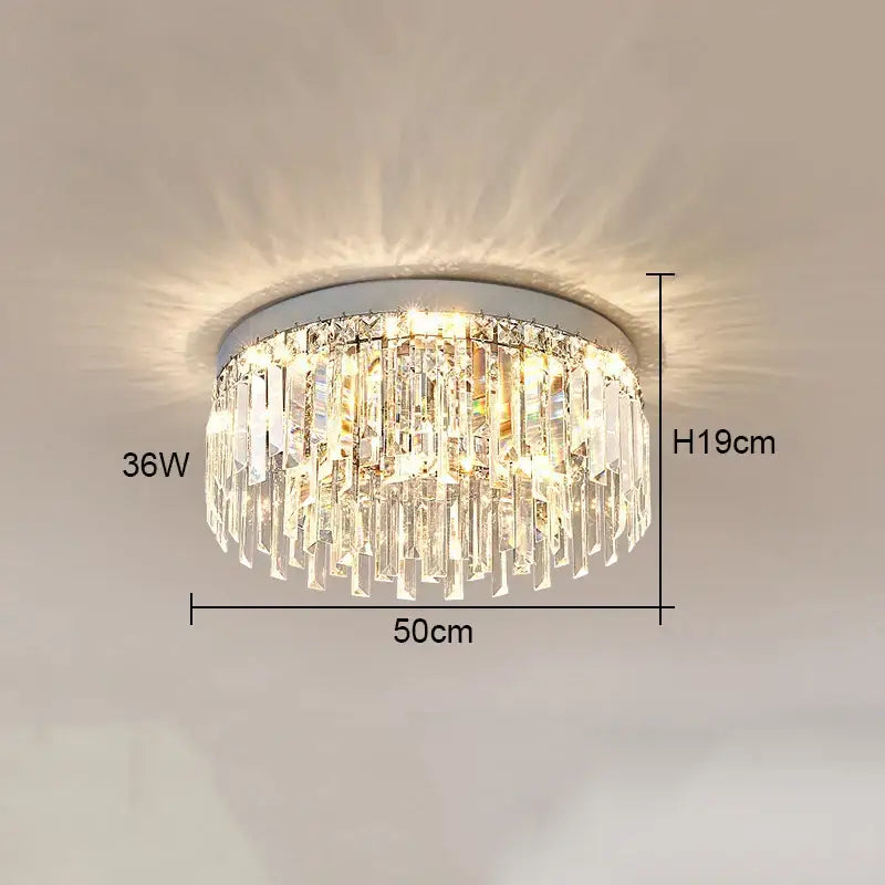 Chrome Luxury Crystal Ceiling Lamp
