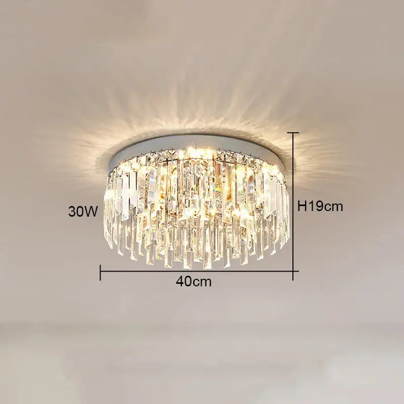 Chrome Luxury Crystal Ceiling Lamp