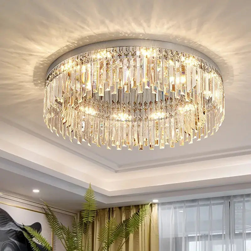 Chrome Luxury Crystal Ceiling Lamp