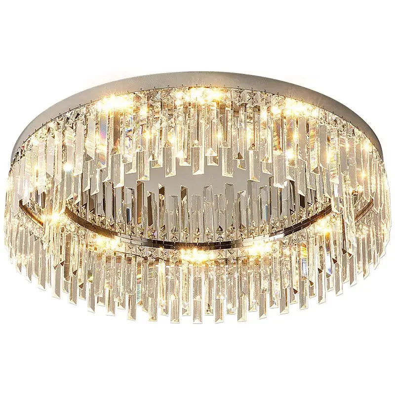 Chrome Luxury Crystal Ceiling Lamp