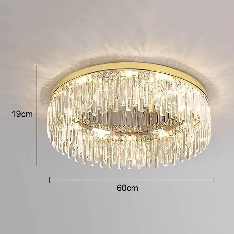 Chrome Luxury Crystal Ceiling Lamp