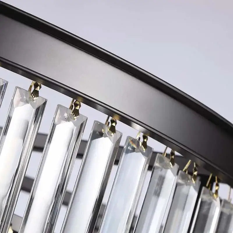 Chrome Crystal Tiered 95cm Ceiling Light
