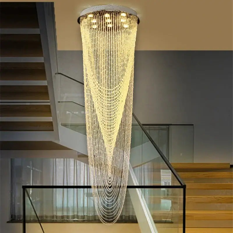 Crystal Cascade Ceiling Light