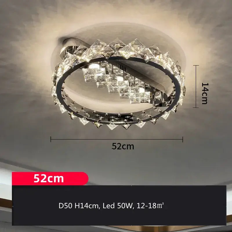 Chrome Crystal 60W Dimmable Ceiling Light