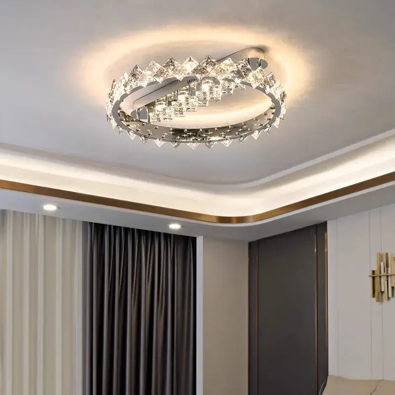 Chrome Crystal 60W Dimmable Ceiling Light